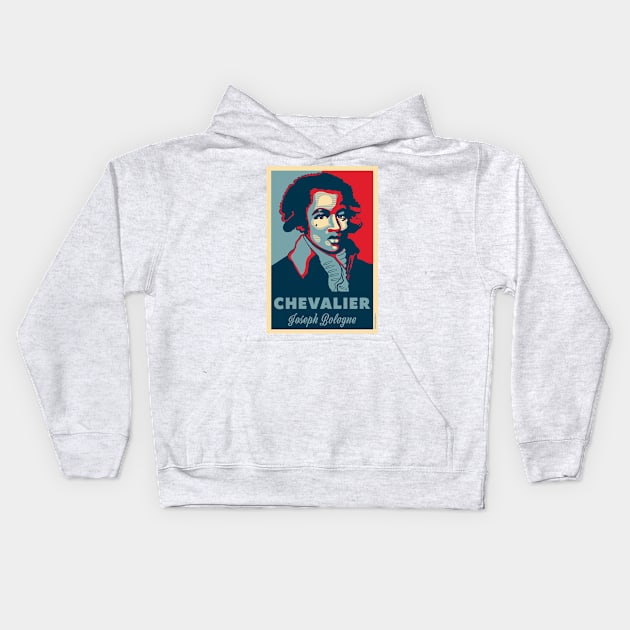 Chevalier Joseph Bologne in the style of Hope poster Kids Hoodie by VioletAndOberon